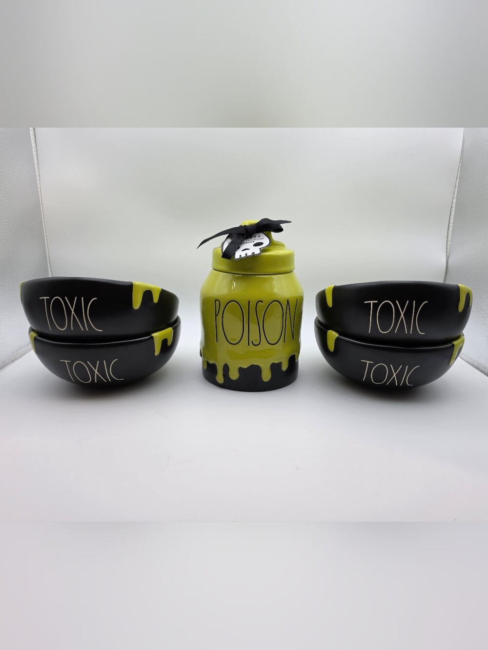 Halloween TOXIC bowls & Poison Canister Set = A Ghoulish Breakfast!
